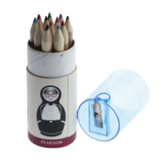 Wooden color pencil set with sharpener - Pearson